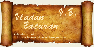 Vladan Baturan vizit kartica